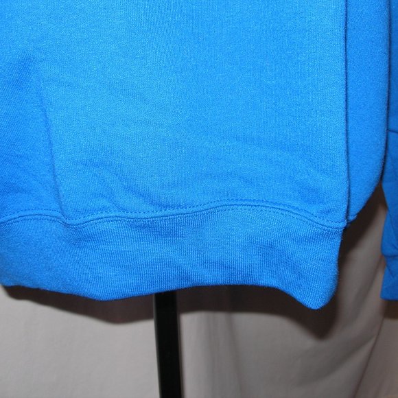 New Women's Small Jerzees Blue Fleece Sweatshirt Screen Printed Penguins - Picture 10 of 13